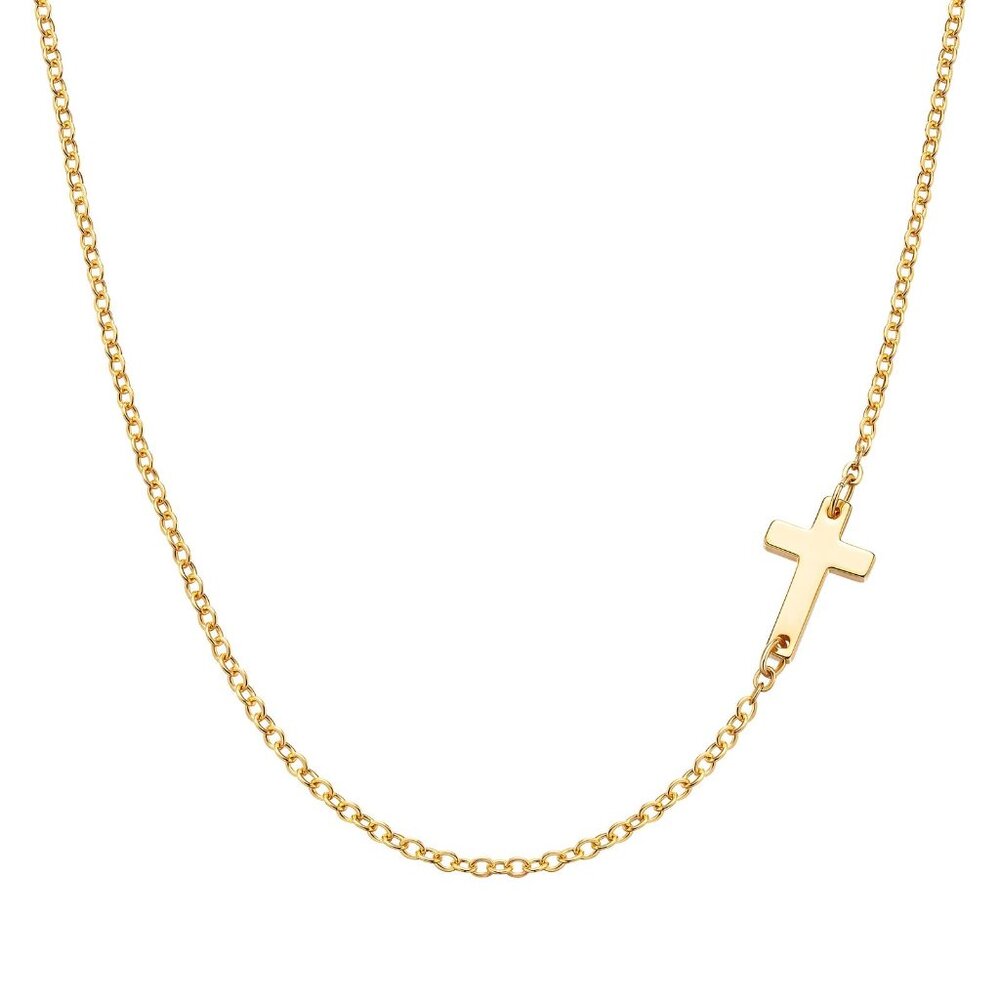 Glozzo 18K gold plated Stainless steel  "Crosses" necklace, Intensity